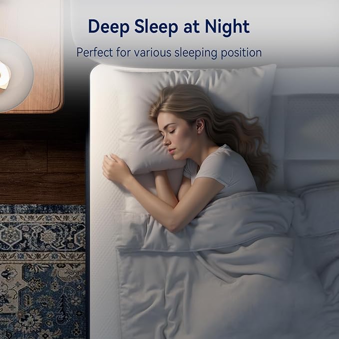 ELEMUSE 3 Inch Cooling Memory Foam Mattress Topper Super Olympic Queen, 2 Inch Pressure-Relief Memory Foam and 1 Inch Thick Soft Viscose Made from Bamboo Pillow Top for Hot Sleepers, Washable