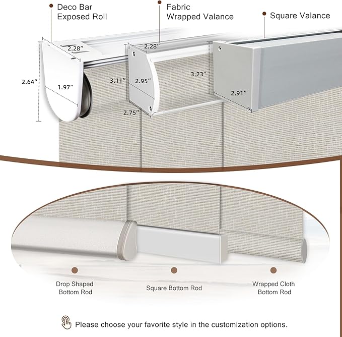 Motorized Blinds Roller Shade with Remote: Canisteo Automatic Smart Blind for Windows 100% Blackout, Electric Blinds Compatible with Alexa/Google Home/Apple Homekit, Customized Size, Cozy Cream