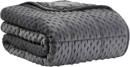 CuteKing Weighted Blanket - Weighted Blanket with Premium Glass Beads - Heavy Blanket Crystal Velvet for Comfort Sleep - Thick Blanket All Season (20lbs, 60"x80", Grey Bubble)