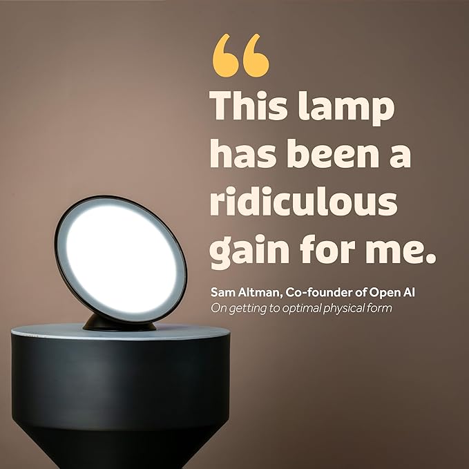 Circadian Optics Lampu Bright Light Therapy Desk Lamp | As Seen On Shark Tank | Ultra Powerful 10,000 LUX Brightness | 5500K Color Mimics Noon Day Sun | Improve Your Mood, Sleep, Energy & Focus