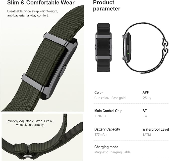 Fitness Smart Bracelet Wearable Fitness Wristband Heart Rate Monitor Sleep Tracker Pedometer Calorie Counter Call Reminder Multiple Sport Modes Remote Camera