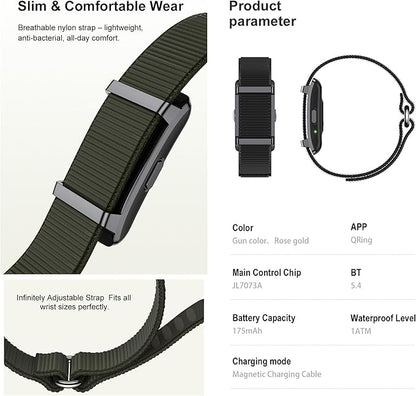 Fitness Smart Bracelet Wearable Fitness Wristband Heart Rate Monitor Sleep Tracker Pedometer Calorie Counter Call Reminder Multiple Sport Modes Remote Camera