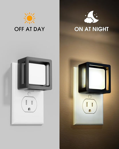 LED Night Light, Night Lights Plug Into Wall [2 Pack] with Dusk-to-Dawn Sensor, Dimmable Nightlights, Adjustable Brightness for Bathroom, Hallway,Toilet