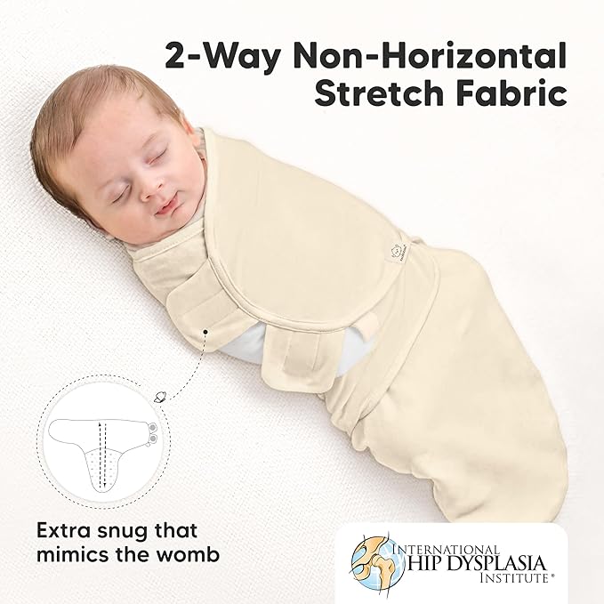 3-Pack Organic Baby Swaddle Sleep Sacks - Swaddles for Newborns, Infant 0-3 Months, Baby Girls, Boys, Soft & Snug Newborn Sleep Sack, Nursery Swaddling Blankets (Slate, OS)