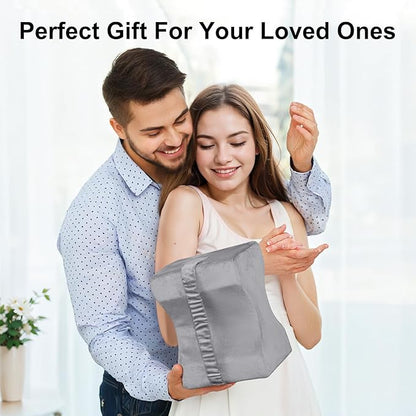 Knee Pillow for Side Sleepers,Leg Pillow for Sciatica,Back,HIPS,Knees,Joints Pain Relief,Pillows for Between Legs While Sleeping Spine Alignment Support & Relieves Pressure,Basic Strap,Natural Grey