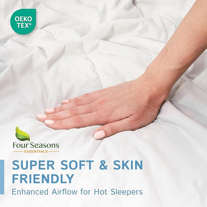 Four Seasons Essentials Cooling Comforter - Twin Size 69" x 90" - White