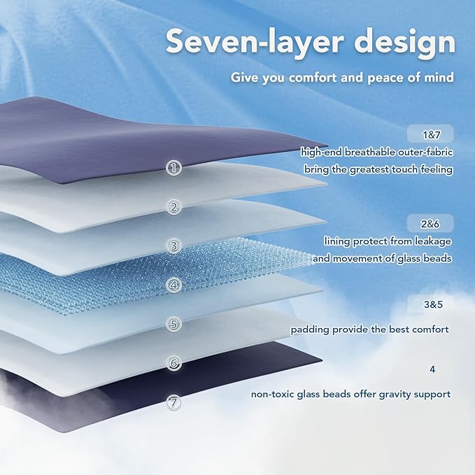 Topcee Weighted Blanket for Adults (20 lbs, 48" x 72") Twin Size Soft Cooling Heavy Blanket Sleeping, Apply to 130-160 lbs Body, Thick Breathable Blanket with Glass Bead, Easy Care