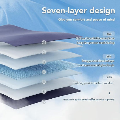 Topcee Weighted Blanket for Adults (15 lbs, 48" x 72") Twin Size Soft Cooling Heavy Blanket Sleeping, Apply to 130-160 lbs Body, Thick Breathable Blanket with Glass Bead, Easy Care