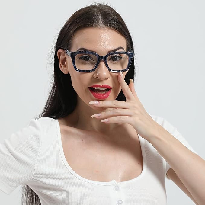 DXYXYO 4 Pack Reading Glasses for Women 2.5+ Oprah Style Blue Light Blocking Men Computer Readers Oversized Rectangle Retro Fashion Square