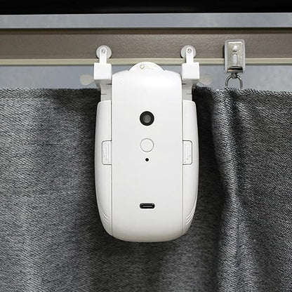 Automatic Curtain Opener and Closer, Remote Control Smart Curtain, Upgraded HighPerformance Motor, Curtain Rail Curtain Opener Robot for U Track,I Track,Home,Bedroom
