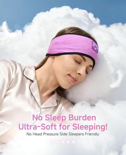 Perytong Sleep Headphones Bluetooth Headband Over On Ear Bluetooth 5.4 Sleeping Earbuds Earphones, Wireless Headphones for Side Sleepers Men Women Sports, Insomnia, Yoga, Air Travel, Meditation