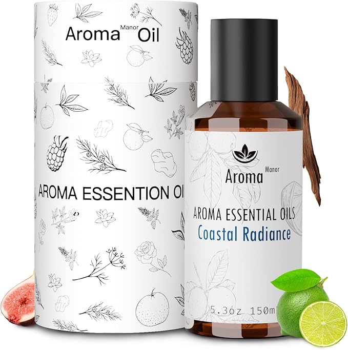 Hotel Collection - Coastal Radiance Essential Oil Scent - Luxury Hotel Inspired Aromatherapy Scent Diffuser Oil - Bergamot & Bitter Orange, Fig, Sunshine, Sea, Orange Blossom and Amberwood - 150mL
