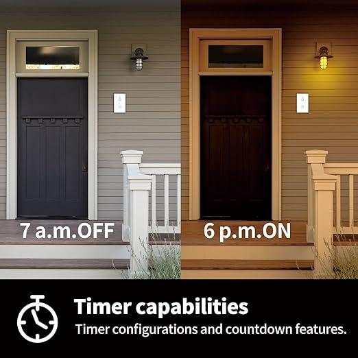 ZINDRA Smart Wall Light Switch, 2.4GHz Wi-Fi Touch Control, Single Pole Neutral Wire Required, Compatible with Alexa & Google Assistant, Remote Control with Schedule & Timer (1-Pack)