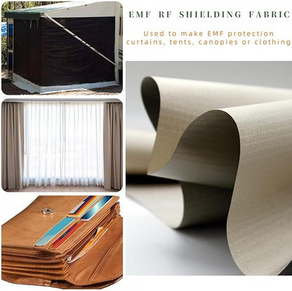 Amradield Faraday Fabric 43"x 50M long Faraday Cloth Tape Nickel Copper Polyester Material Influence RF Signals WiFi Cell Bluetooth RFID Guards you Against Harmful Frequencies and Possible Data Theft