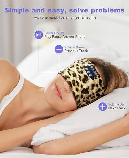 LOVE EYE Sleep Headphones Wireless Headband Headphones Bluetooth 5.4 for Side Sleeper Bluetooth Headband Earphones for Sports for tech Gadgets Gifts