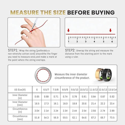 Smart Ring for Women & Men, Health Tracker Ring with Heart Rate, Blood Oxygen,Blood Pressure, IP68 Waterproof Fitness Ring, Sleep Tracker for iPhone and Android, No APP Fee (Lavender Pink, 7#)