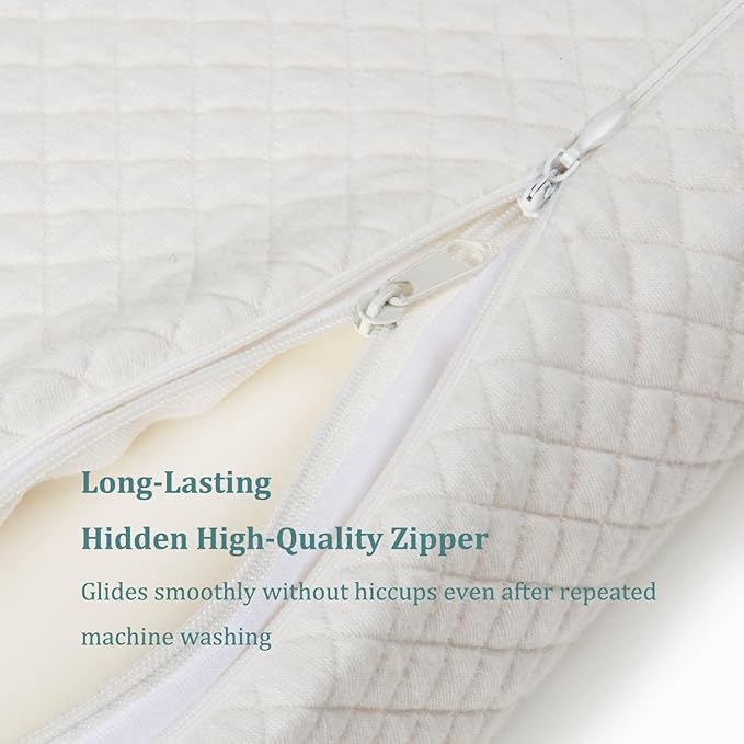 Contour Memory Foam Pillow Orthopedic Sleeping Pillows, Ergonomic Cervical Pillow for Neck Pain - for Side Sleepers, Back and Stomach Sleepers, Free Pillowcase Included (Soft & Queen Size)