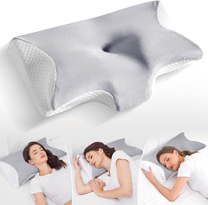 Ergonomic Orthopedic Pillow Pillows for Neck and Shoulder Pain Sleep apnea Best Sleeping Memory Foam deep Support Cervical