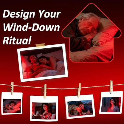 Red Light Therapy Sleep- 5 Level Red Night Light (620-690nm) for Melatonin Support, Smart APP with Sleep Sounds for Deep Relaxation, Bedroom Sleep Light for Adults Kids