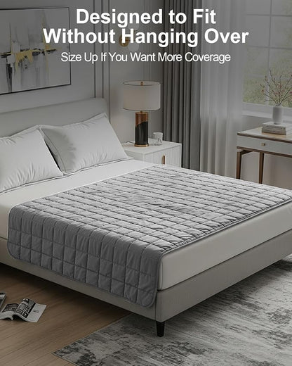 Weighted Blanket 15lbs 48"x72" Full Size for Adults, Heavy Blanket with Premium Glass Beads, Soft Microfiber Material & Breathable for All-Season Comfort (48"x72"15lbs)