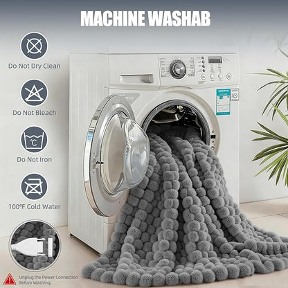 Heated Blanket Electric Blanket Heating, Dual Control Soft Ribbed Faux Fur Electric Blanket with 12 Heat Levels 12H Timer ETL FCC Certified Machine Washable (Gray, King Size - 90" x 100")