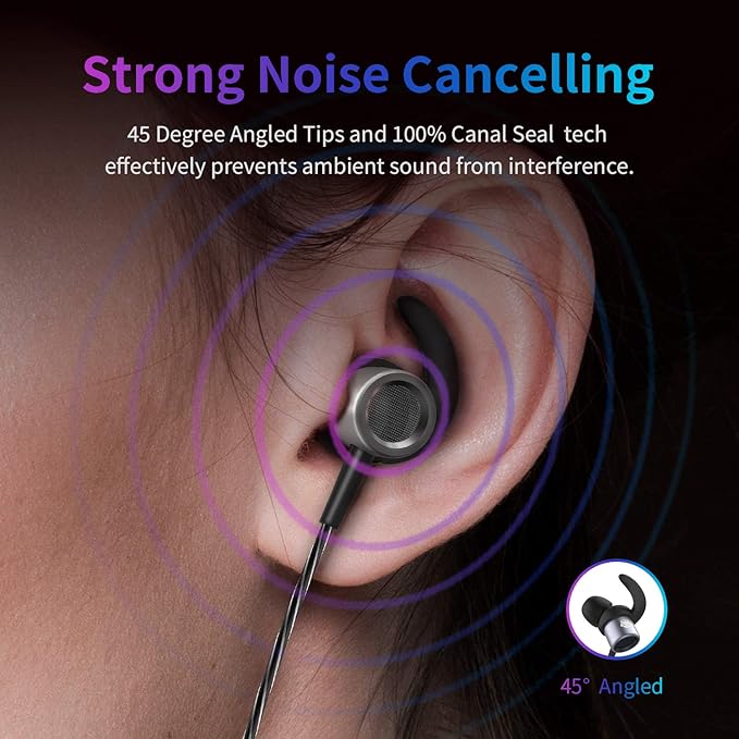 Noise Cancelling Headphones Wired Earbuds For Kids And Adults With Microphone And Case – Xbox One Headset Gaming Earbuds For Samsung Galaxy Android iPhone, Extra Bass For Sleep Sport Workout