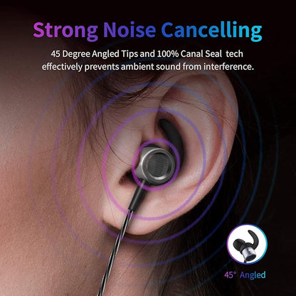 Noise Cancelling Headphones Wired Earbuds For Kids And Adults With Microphone And Case – Xbox One Headset Gaming Earbuds For Samsung Galaxy Android iPhone, Extra Bass For Sleep Sport Workout