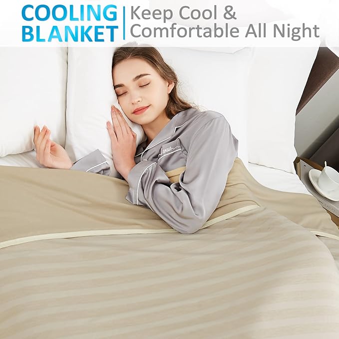 Guohaoi Cooling Blanket (90"x108"King Size) for Hot Sleepers,Absorbs Heat to Keep Body Cool for Night Sweats,100% Oeko-Tex Certified Cool Fiber,Breathable,Comfortable,All-Season.
