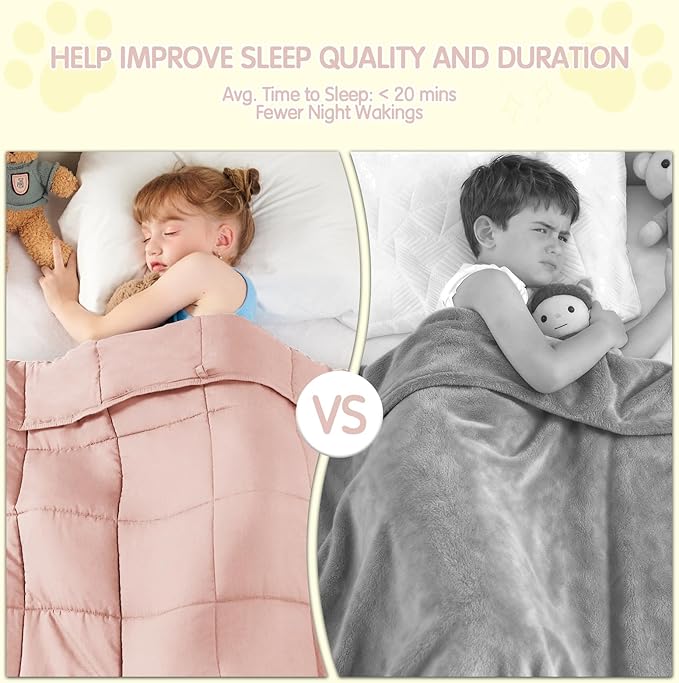 yescool Pink Weighted Blanket 5 Pounds Cooling Weighted Lap Blanket, Heavy Blanket for Sleeping, Weighted Throw Blanket Gift for 40-60lbs, 40"x60"
