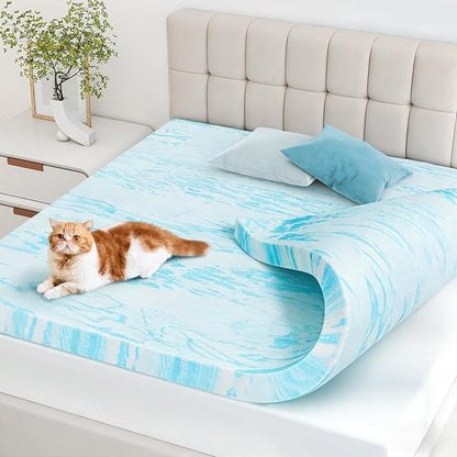 NEWBULIG Mattress Toppers Memory Foam Twin XL, 4 Inch Thick Bed Topper Pad Cooling Gel Infused Soft Comfy Padding Breathable for Sleeper Sofa Couch RV Camper, CertiPUR-US Certified