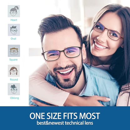AOSM Blue Light Glasses for Men & Women,Gaming glasses Anti-Glare UV400 Protection,Blue Light Blocking to Relieve Eye Strain