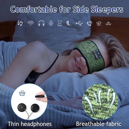 LC-dolida Sleep Headphones Bluetooth Headband Sleeping Wireless Headband Headphones with Thin HD Stereo Speakers Perfect for Side Sleepers, Sport, Yoga, Travel