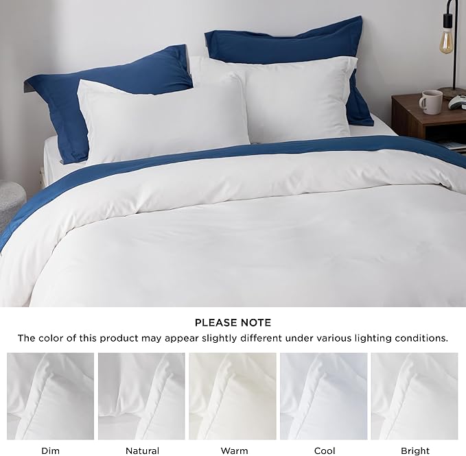 Bedsure Duvet Cover California King Size - Soft Double Brushed Bedding Set for Kids & Adults, Zipper Closure, 3 Pieces, Includes 1 Duvet Cover (104"x98") & 2 Pillow Shams, NO Comforter, White