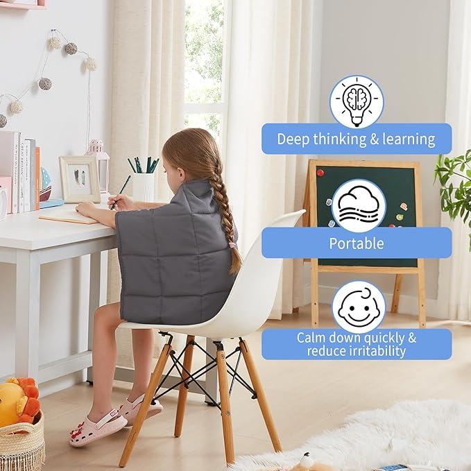 HOSUKKO Weighted Blanket - 2 lbs Grey Heavy Blanket - Small Size Breathable Blanket(20 * 30 inches, 2 lbs)
