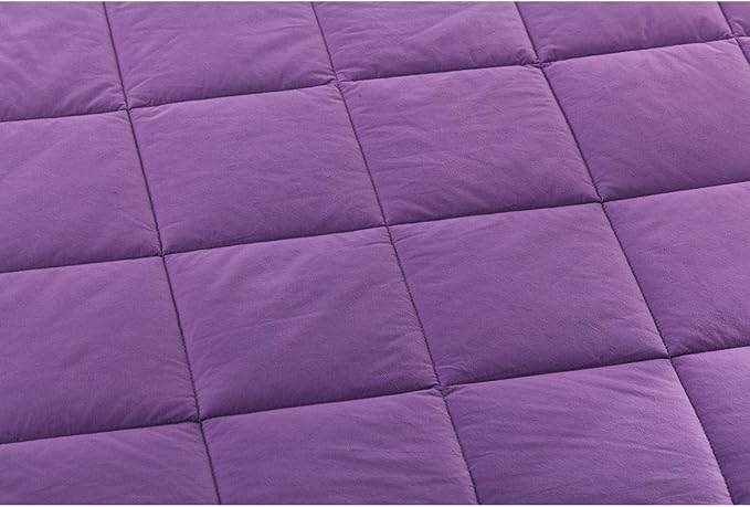 TONGDADA Kids Weighted Blanket | 40''x60'',5lbs | for Child Between 40-62 lbs | Premium Cotton Material with Glass Beads | Purple