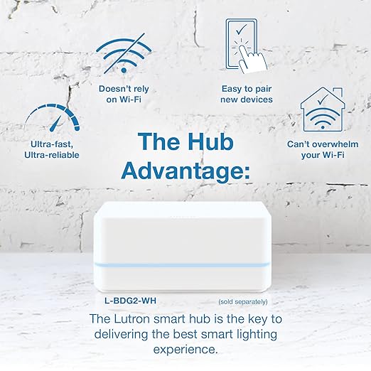 Lutron Caseta Original Smart Dimmer Switch (Lutron Smart Hub Required), for LED Lights, 150 Watt, Single-Pole/3-Way, No Neutral Required, PD-6WCL-LA, Light Almond, 10 Pack