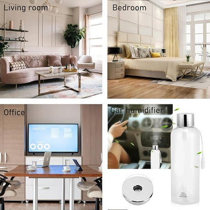 Milltrip Cool Mist Humidifier Portable Mini Humidifier, 300ml USB Water Bottle Humidifiers, Small Desktop Humidifiers for Bedroom Desk Car Travel Office Baby Home