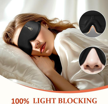 Funny 3D Zero Pressure Sleep Eye Mask for Men Women Side Sleeper, Adjustable Blackout Soft Breathable Eye Masks for Travel Nap Night Sleep, Humorous Gift Stocking Stuffers (Light)