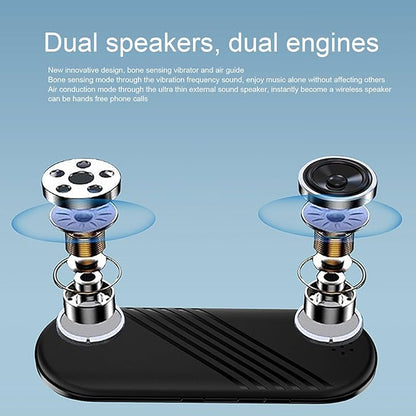 Under Pillow Speaker Bone Conduction Stereo, Multifunction Stereo Deep Bass Mini Bluetooth Conduction Speaker for Sleeping, Mini Portable Pillow Speaker for Sleep Aid Under Sleep Pillow