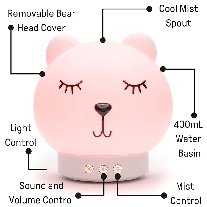 Ingenuity Baby Dream Machine 5-in-1 Sleep Device with Cool-Mist Humidifier, Night Light, Red Light, Pink Noise Sound Machine, Essential Oil Diffuser, Kids 5 Months - 7 Years for Nursery or Bedroom