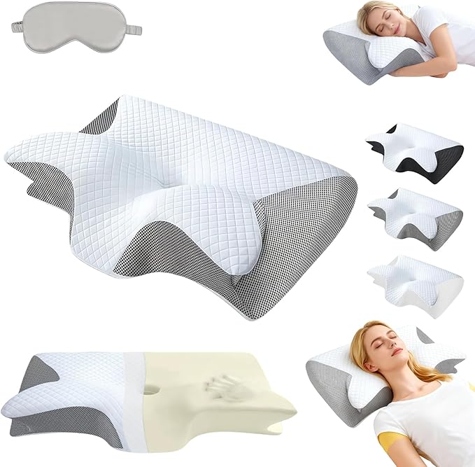 Sleep Apnea Pillow Pillows for Side Sleepers, Ergonomic Pillow, Breathable and Not Stuffy, Made Memory Foam, for Neck Support, for Side, Back, Stomach Sleepers