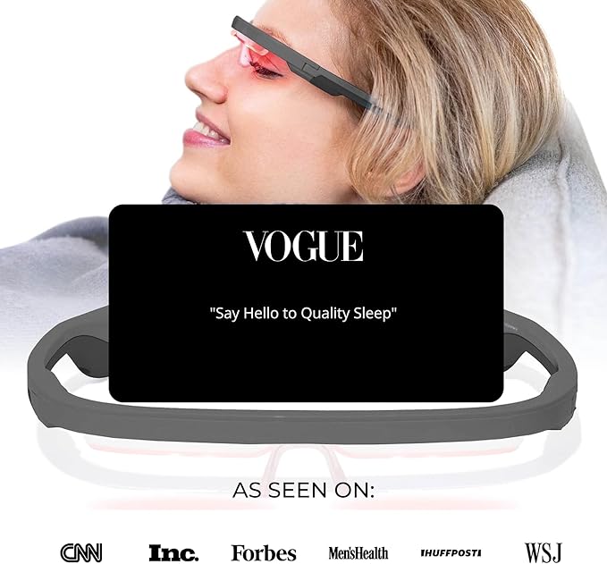 Premium Blue Light Therapy Glasses | Sleep Better, Boost Energy, Improve Mood | Portable Light Therapy Lamp | Circadian Rhythm Disruptions Linked to Sleep Problems, Winter Blues, Low Energy