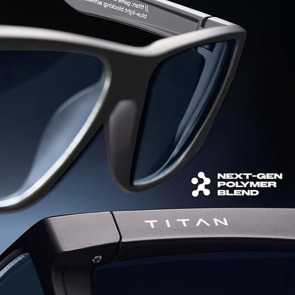 Titan Gaming Glasses, Blue Light Blocking, Night Driving Glasses for Men, Computer Protection Christmas Gift for Gamers