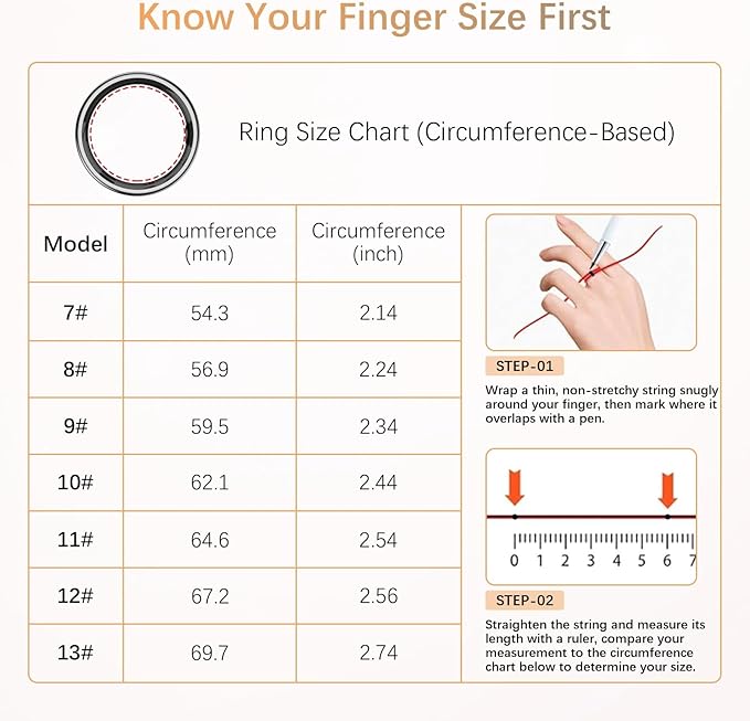 Fit Ring for Women Men, Ring Health Tracker with Heart Rate,Blood Oxygen,Heart Rate Variability, Stress, Sleep Monitor, Step Counter, Smart Ring for iPhone & Android, No Subscription Fee (Silver, 13#)