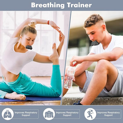 Breathing Exercise Device, Compact Guided Breathing Exercise Device for Sports, Performers, Singers, Hikers, Yoga, Mountain Climbers