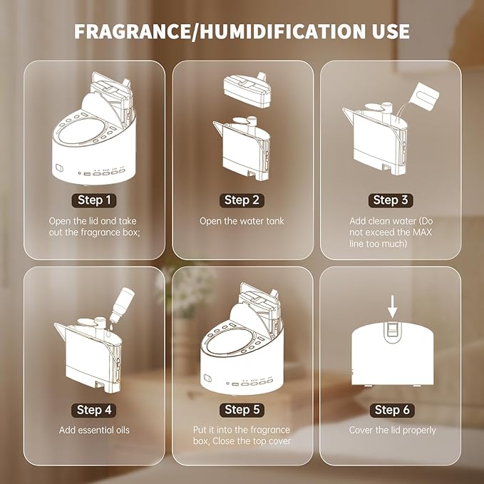 Aroma Diffuser Module is Available for ANWOON AN-AIO25-BU/GY/TL, 120ml Ultrasonic Essential Oil Diffuser,Cool Mist, Waterless Auto Off, Add Essential Oils for Sleep or Relaxation at Home, Office