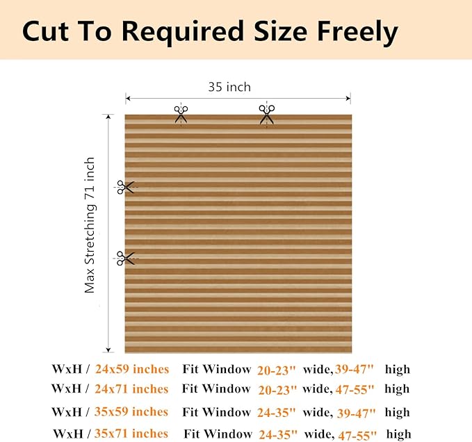 Window Blinds Cordless No Drill Cut to Size Clip On Stick On Self Adhesive Temporary Blinds Pleated Paper Blinds for Windows Doors Shades for Home Nursery Bedroom Kitchen Bathroom