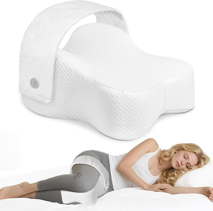 Knee Pillow for Side Sleepers, White