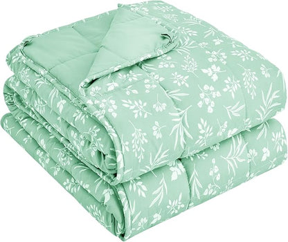 yescool Weighted Blanket for Adults (20 lbs, 60” x 80”, Cyan) Cooling Heavy Blanket for Sleeping Perfect for 190-210 lbs, Queen Size Breathable Blanket with Premium Glass Bead, Machine Washable