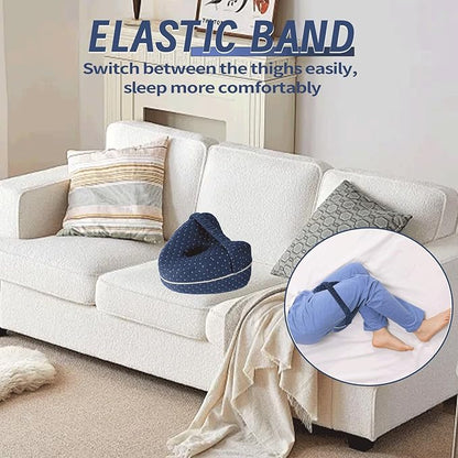 Knee Pillow for Side Sleepers, Ergonomic Leg Pillow for Side Sleeping, Sciatica Pain Relief Pillow for Soothing, Memory Foam Support Suitable for Back, Leg, Knees, Ankle Joints and Spine